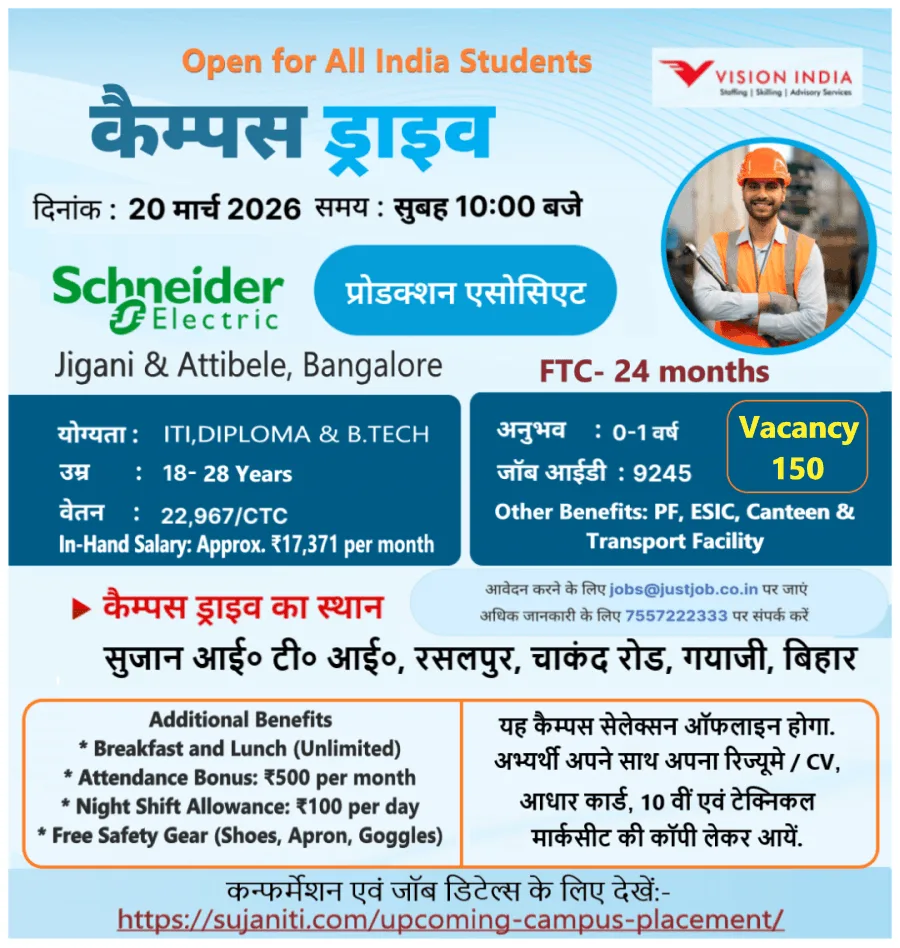 Schneider electric Campus Placment Schneider Bihar
